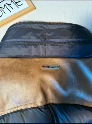 Chaqueta de plumas XL Marrón y Negra