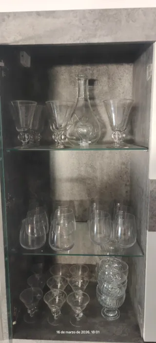 Juego de vasos de cristal