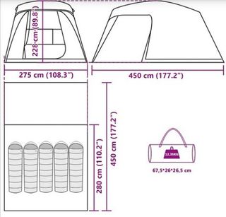 Tienda de campaña nueva iglú para 5 personas