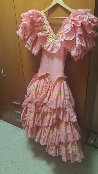 Vestido Gitana Volantes Rosa