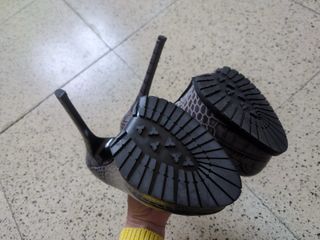 Botines Tacón Plataforma Gris Serpiente 37 y 38