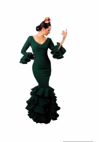 Traje de flamenca verde