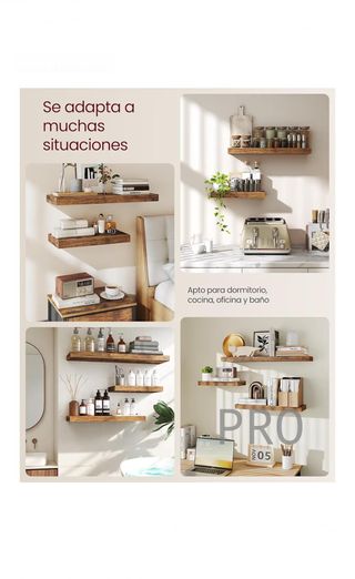 Estante de Pared, Estante Flotante, 20 x 40 x 3,8 cm