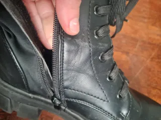 Anfibi ecopelle neri donna