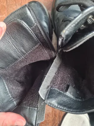 Anfibi ecopelle neri donna