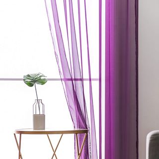 MIULEE Cortinas Poliéster Translúcida Fresca Trans