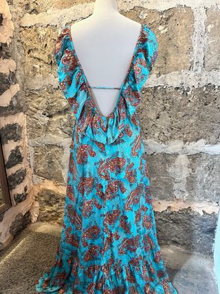 Vestido largo estampado