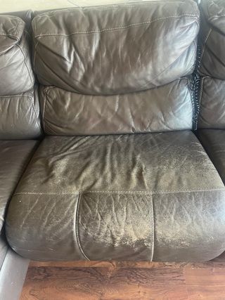 Sofá Chaise Longue Piel Marrón