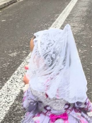 Mantilla Fallera Niña Diadema