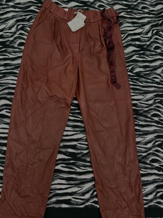 Brunello Cucinelli Pantaloni in Pelle Marrone