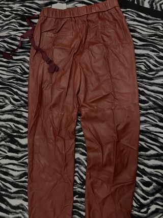 Brunello Cucinelli Pantaloni in Pelle Marrone