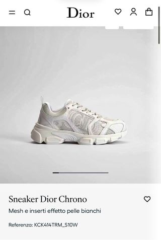Dior Chrono Sneakers Tg.42 Bianca