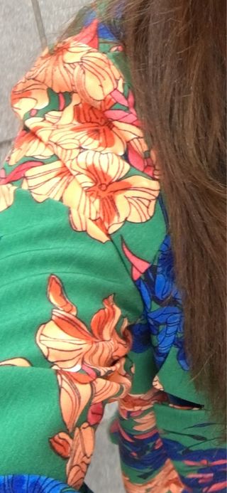 Giacca Stradivarius floreale verde Tg S