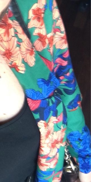 Giacca Stradivarius floreale verde Tg S