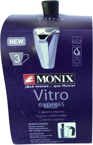Monix Vitro Express Cafetera de aluminio 9 tazas,