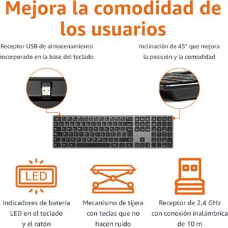 - Amazon Basics Teclado ultrafino de tamaño comp