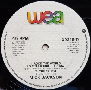 Mick Jackson Rock The World 12" Vinile Maxi Single