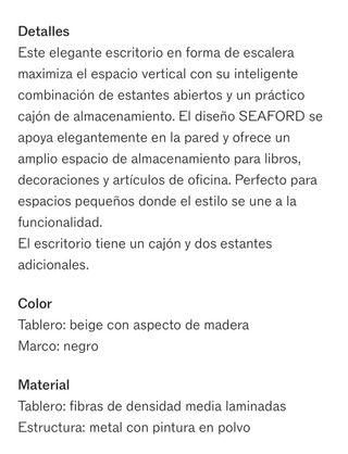 Escritorio con estantería