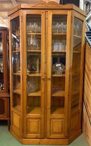 Vitrina Provenzal Madera y Cristal