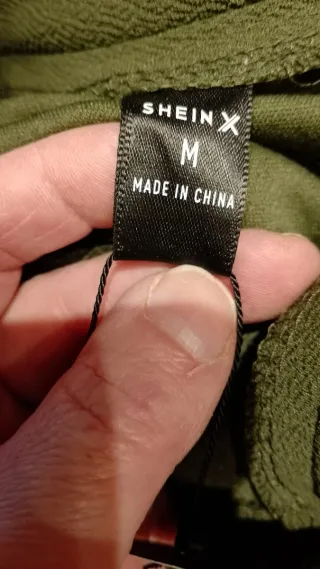 Falda Shein verde militar cremallera