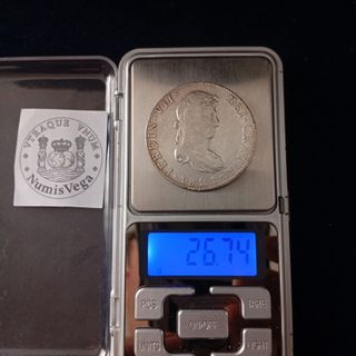 8 Reales 1821 Fernando VII México JJ