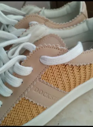 Sneakers Docksteps donna pelle beige/rosa mis. 37