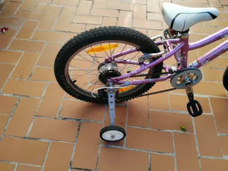 Bicicleta Niña Trek Morada Ruedines