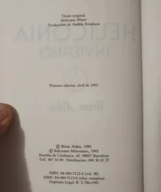 Heliconia ( Trilogía ). Brian W. Aldiss