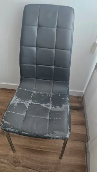 Lote 4 Sillas Modernas gris para restaurar