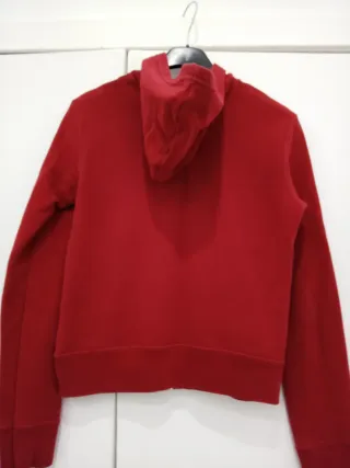 Felpa con cappuccio rossa