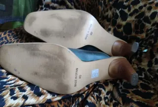 Zuecos de piel Contakto 69 tacón