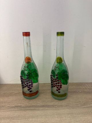 2 BOTELLAS DECORADAS