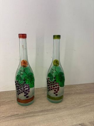 2 BOTELLAS DECORADAS