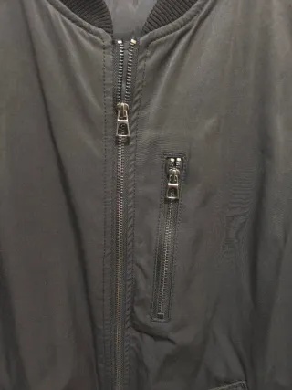 Gabardina Bomber Negra H&M Talla M