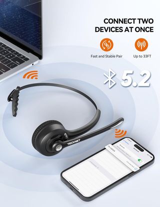 TECKNET Auriculares Bluetooth & USB Dongle,inalámb