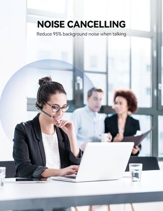 TECKNET Auriculares Bluetooth & USB Dongle,inalámb