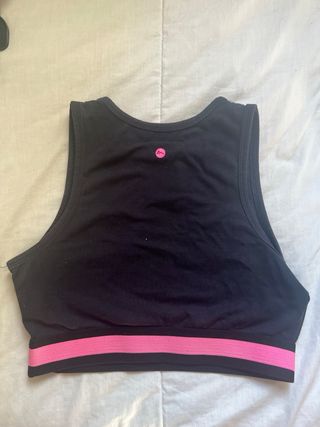 Top deportivo GIGI SPORT mujer negro rosa