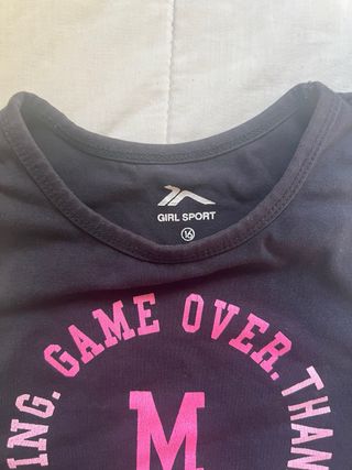 Top deportivo GIGI SPORT mujer negro rosa