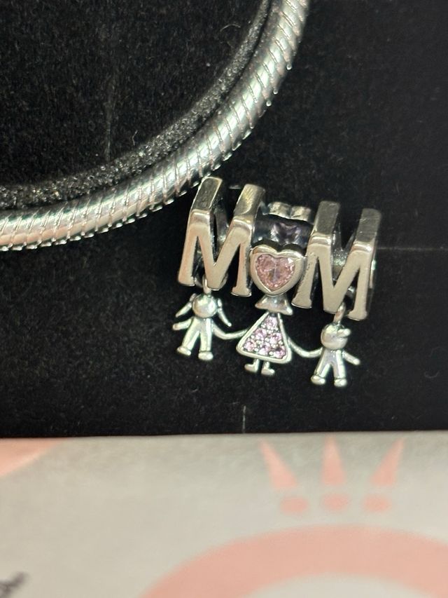 Conjunto Pulsera, Anillo Corazón y charn Mom