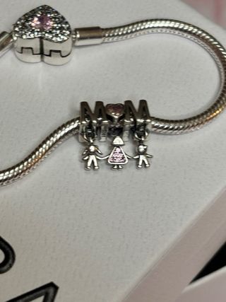 Conjunto Pulsera, Anillo Corazón y charn Mom