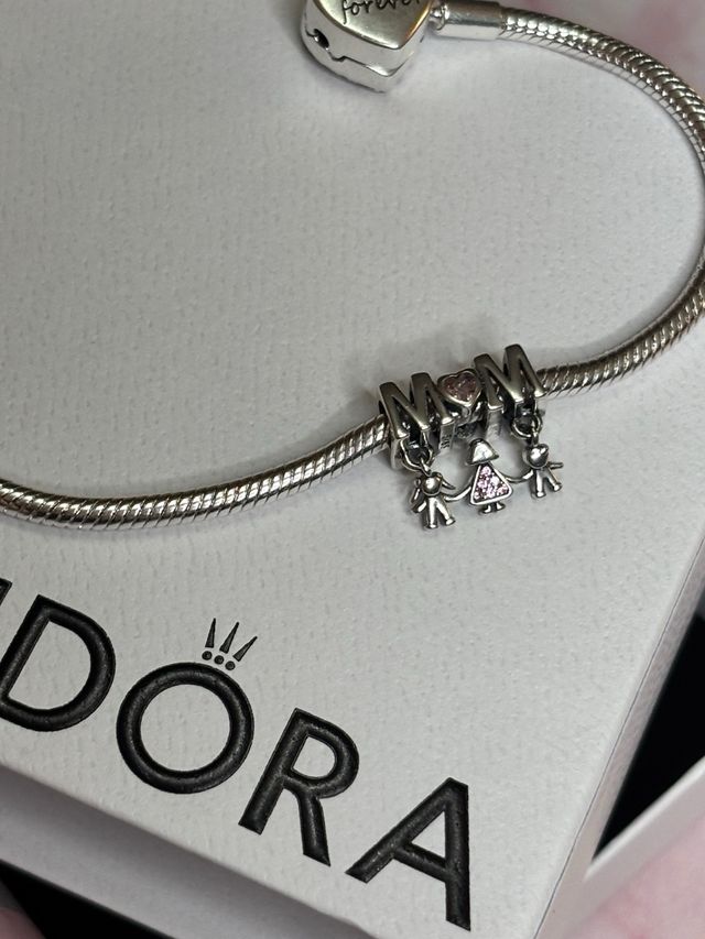 Conjunto Pulsera, Anillo Corazón y charn Mom