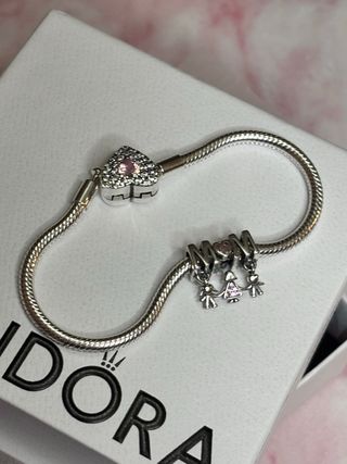 Conjunto Pulsera, Anillo Corazón y charn Mom