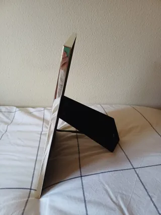 Marco de fotos metálico plateado nuevo, 32x23,5 cm