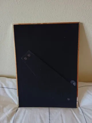 Marco de fotos metálico plateado nuevo, 32x23,5 cm