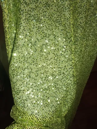 Pantaloni verdi paillettes