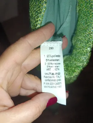 Pantaloni verdi paillettes