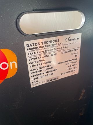 Estufa de gas negra Apenas uso Comprada este año