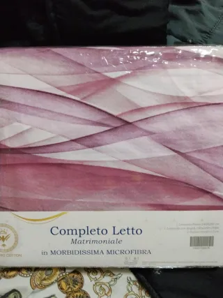 Completo letto matrimoniale microfibra