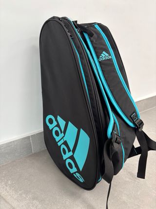 Paletero/Mochila Adidas Negro y Turquesa