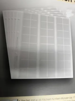 5 hojas de álbum para monedas 1 y 2 céntimos